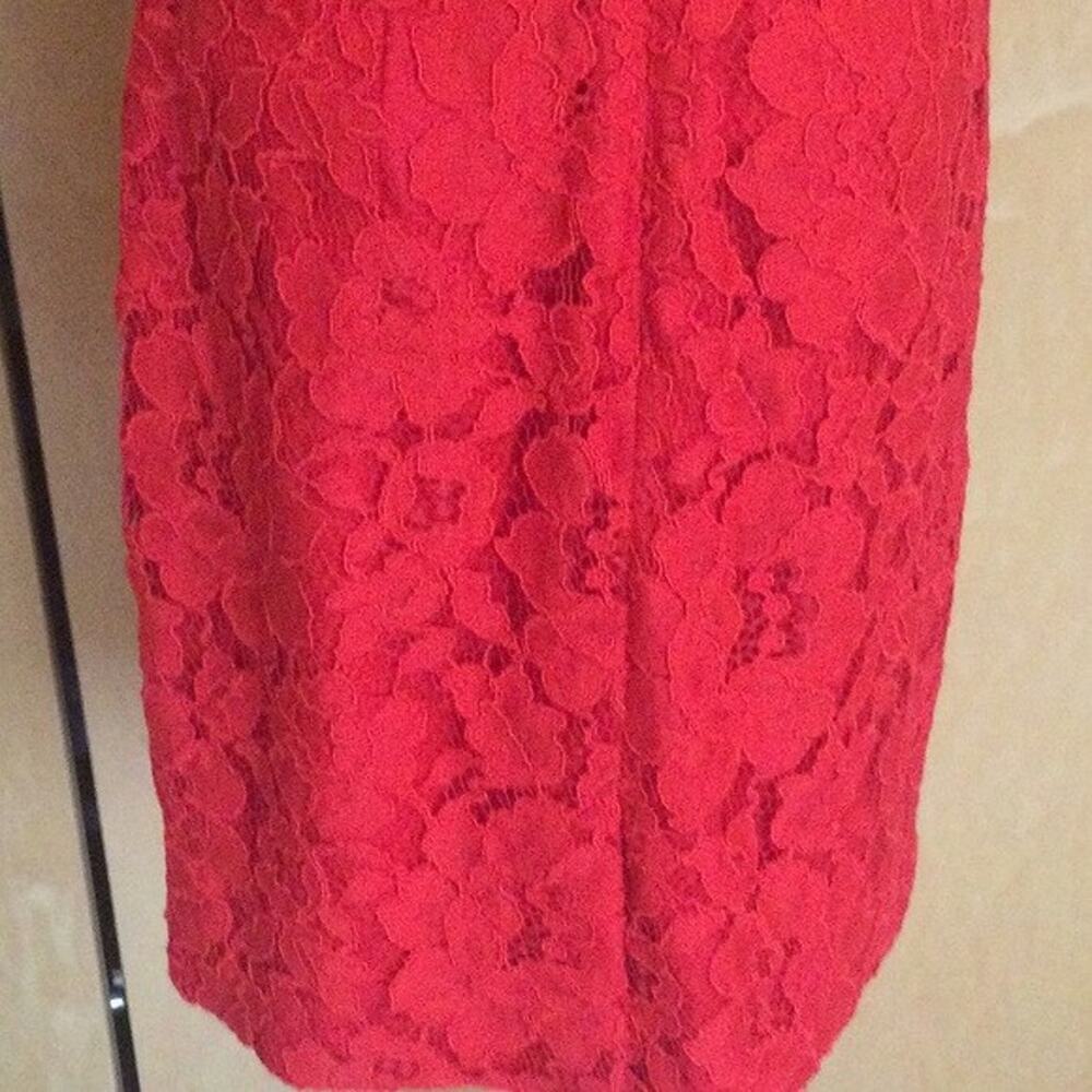 NWT Monique Lhuillier Sleeveless Floral Lace Sheath Dress Size 10 Retail $495 - Picture 9 of 11